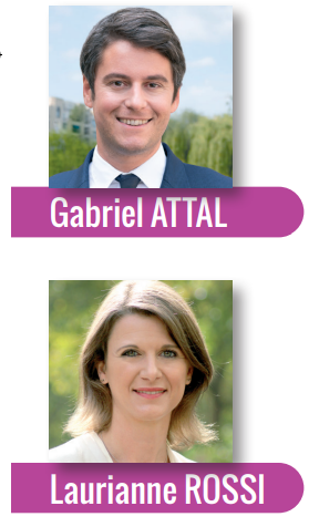 Soutiens – Gabriel Attal et Laurianne Rossi